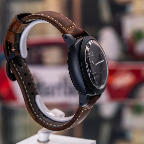 Panerai Luminor 1950 10 Days GMT 2012 Black Dial Leather Strap PAM00335