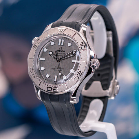 Omega Seamaster Diver 300M 2026 Grey Dial Rubber Strap 210.32.42.20.06.002