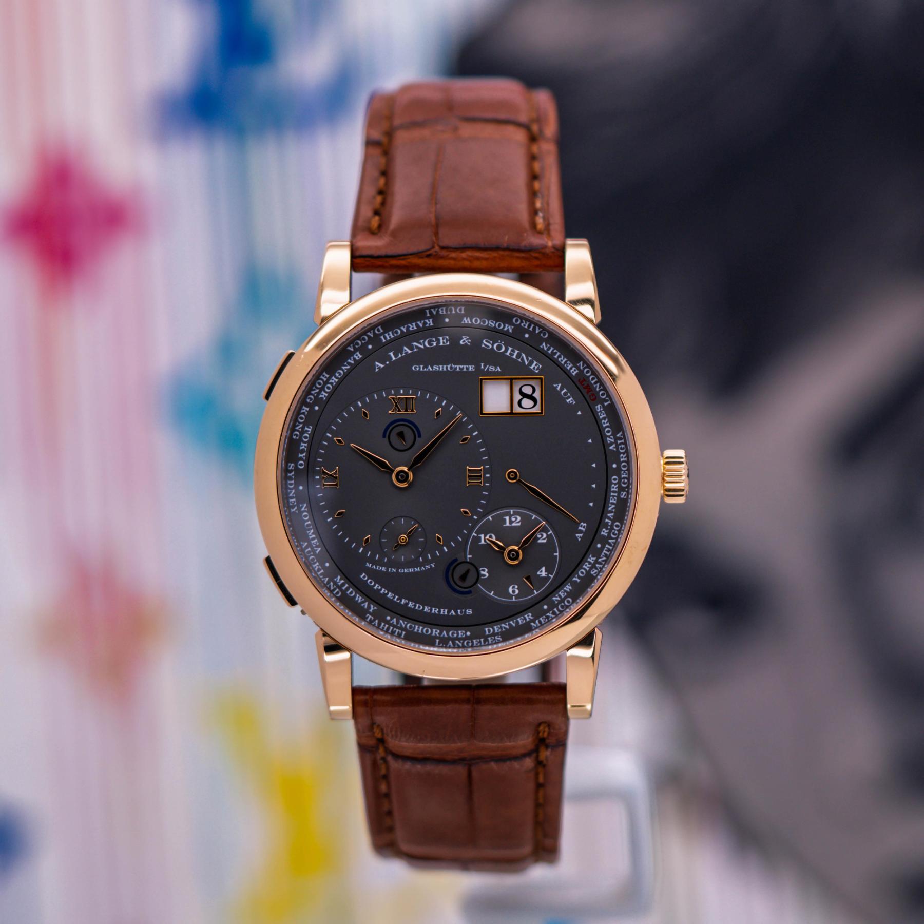 A. Lange & Söhne Lange 1 Time Zone Anthracite Dial 116.033 – Pucks