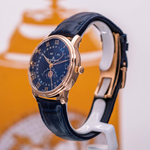 Blancpain Villeret Quantième Complet Blue Dial 6654-3640-55B