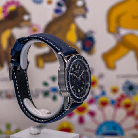 Blancpain Air Command Flyback Chronograph Titanium Blue Dial AC02-12B40-63A