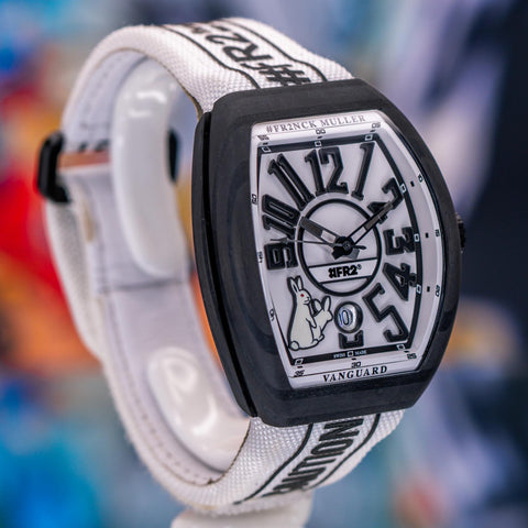 Franck Muller Vanguard #FR2 “Rabbits” L.E. 41MM White Dial Textile Strap V41SCDT FR2 GFGRNR NR