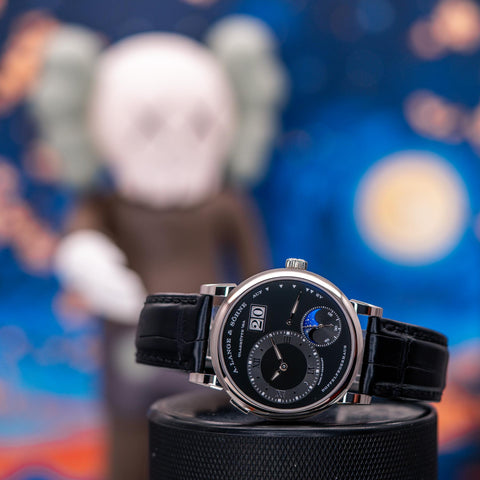 A. Lange & Söhne Lange 1 Moon Phase Black Dial White Gold 192.029