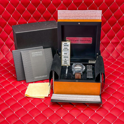 Panerai Luminor 1950 10 Days GMT 2012 Black Dial Leather Strap PAM00335